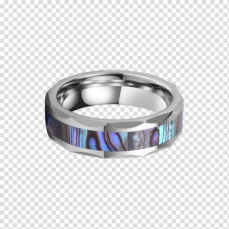 Wedding ring Inlay Amethyst Platinum, Abalone Shell transparent background PNG clipart