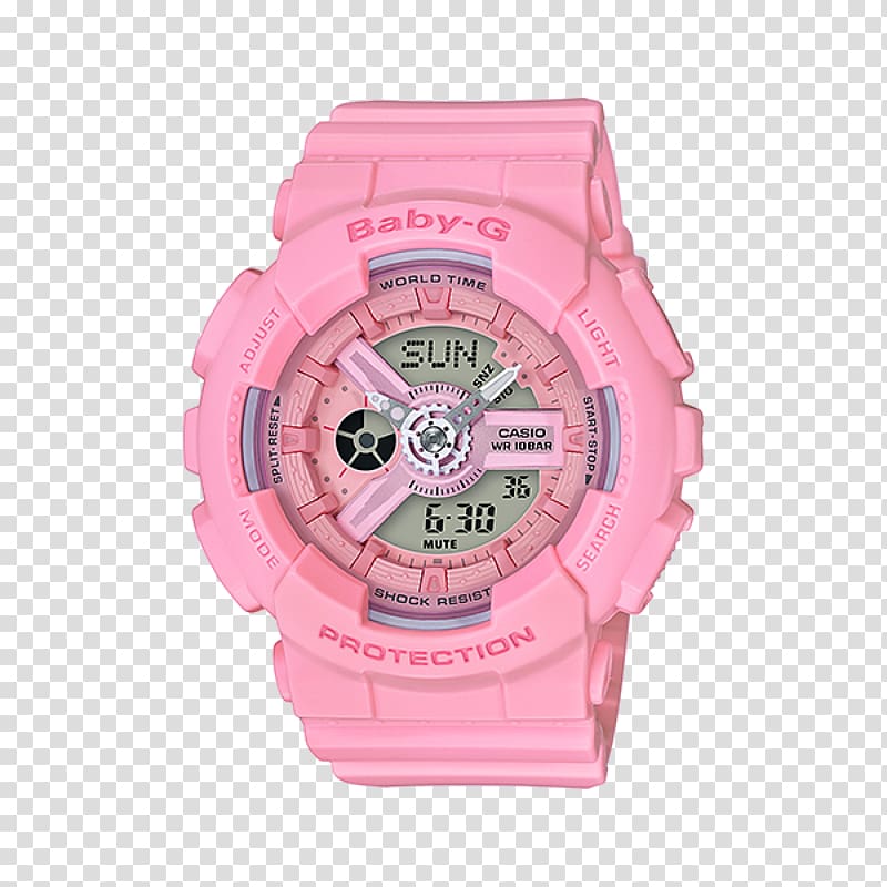 G-Shock Casio BABY-G BA110 Watch Clock, transparent background PNG clipart