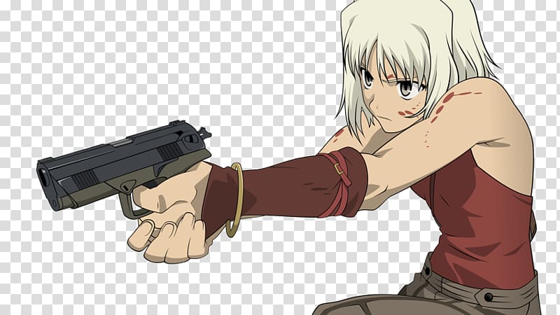 Anime Firearm Handgun Girls with guns, Anime transparent background PNG clipart