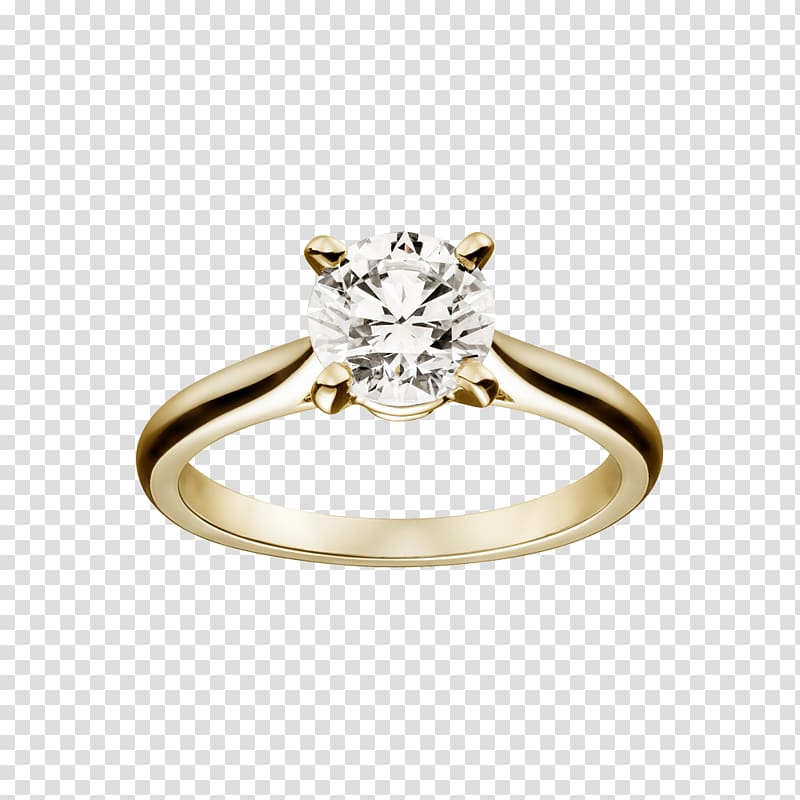 Engagement ring Cartier Diamond Wedding ring, Romantic wedding ring transparent background PNG clipart