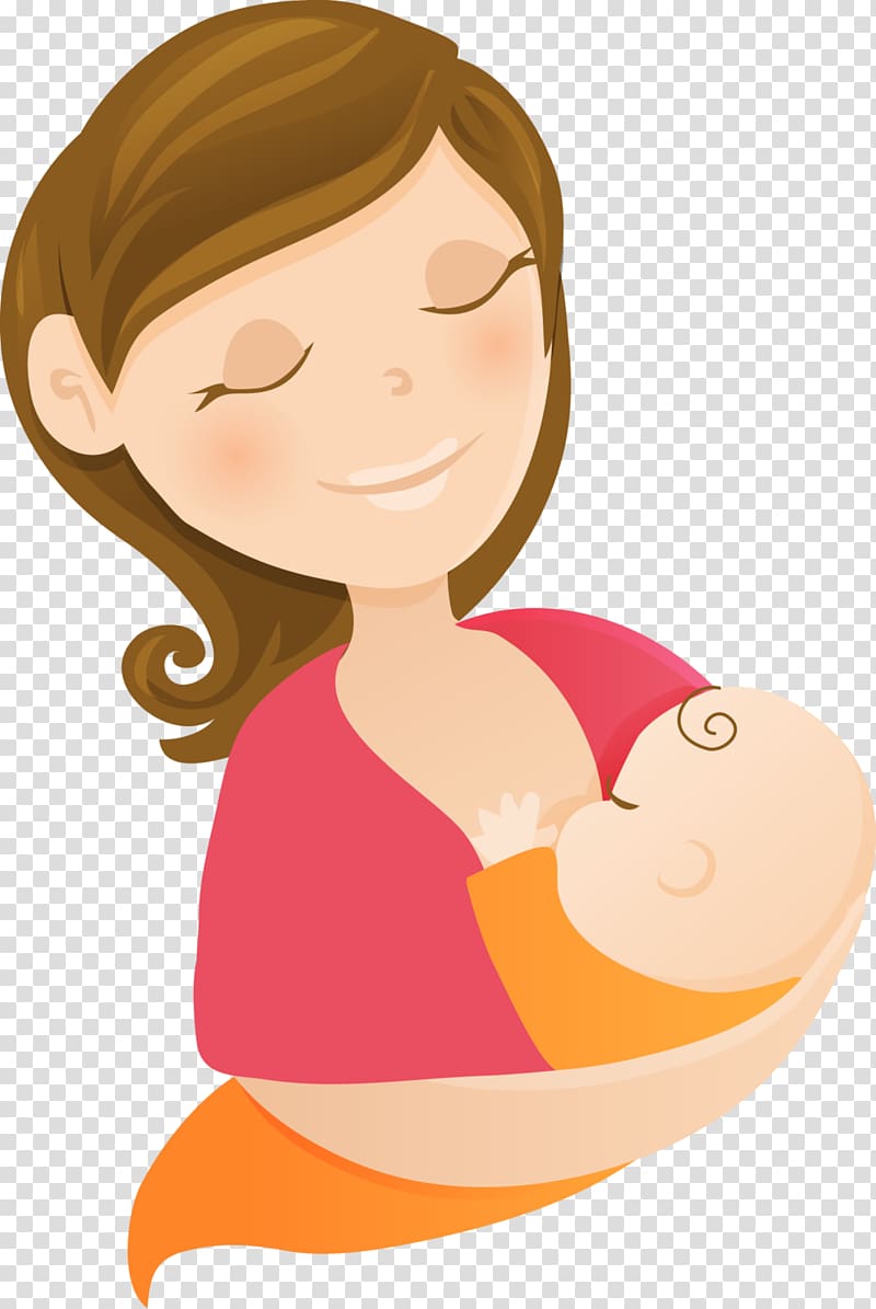 woman in pink top holding baby illusration, Breast milk Breastfeeding Infant Mother, mother transparent background PNG clipart