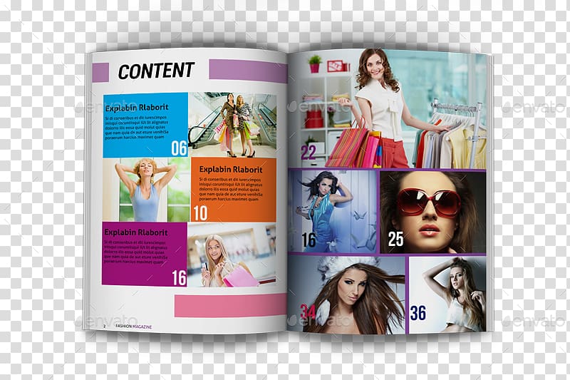 Magazine Fashion Template Brochure, design transparent background PNG clipart