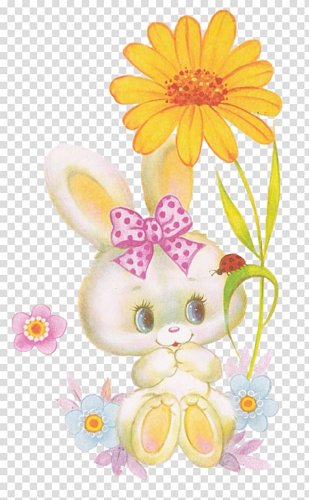 Floral design Easter Bunny Cut flowers, flower transparent background PNG clipart