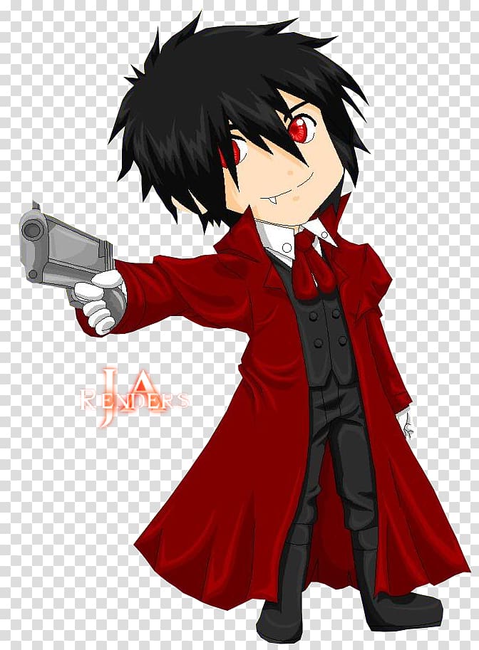 Alucard Hellsing Anime Walter C. Dornez Fan art, Anime transparent background PNG clipart