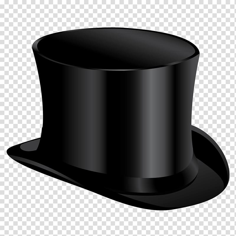 black top hat, Top hat Clothing, Black cylinder hat transparent background PNG clipart
