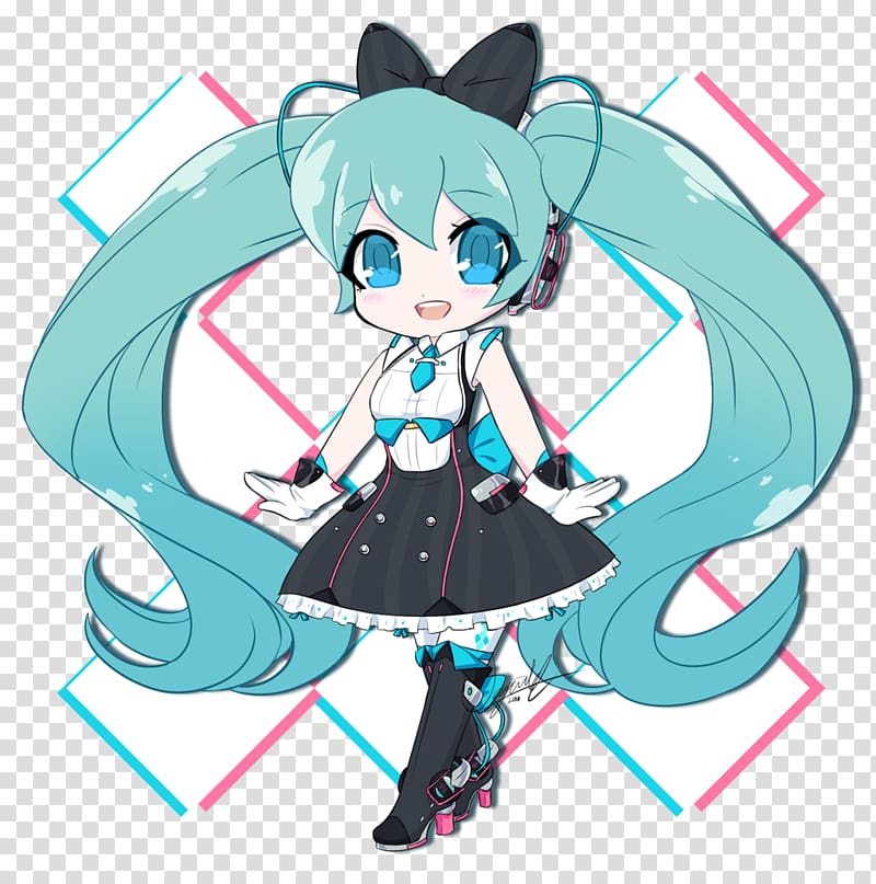 2016 Toyota Mirai Hatsune Miku and Future Stars: Project Mirai Chibi Art, hatsune miku transparent background PNG clipart