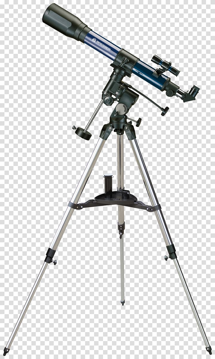 Refracting telescope Bresser Astronomy Equatorial mount, sighting telescope transparent background PNG clipart