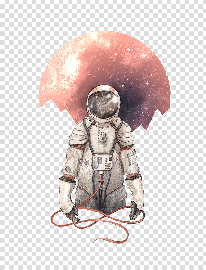 Astronaut Outer space Apollo 11 Drawing, astronaut transparent background PNG clipart