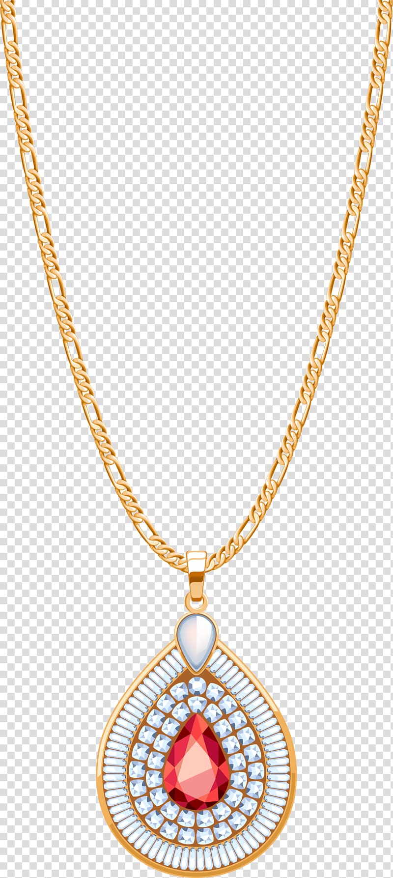 Locket Jewellery Necklace Diamond, Golden Gemstone Necklace transparent background PNG clipart