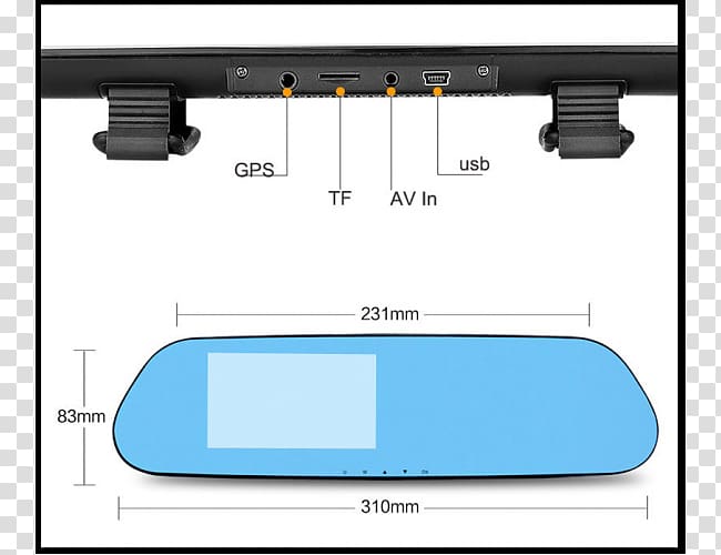 Dashcam Mirror camera Accelerometer Dashboard, mirror transparent background PNG clipart