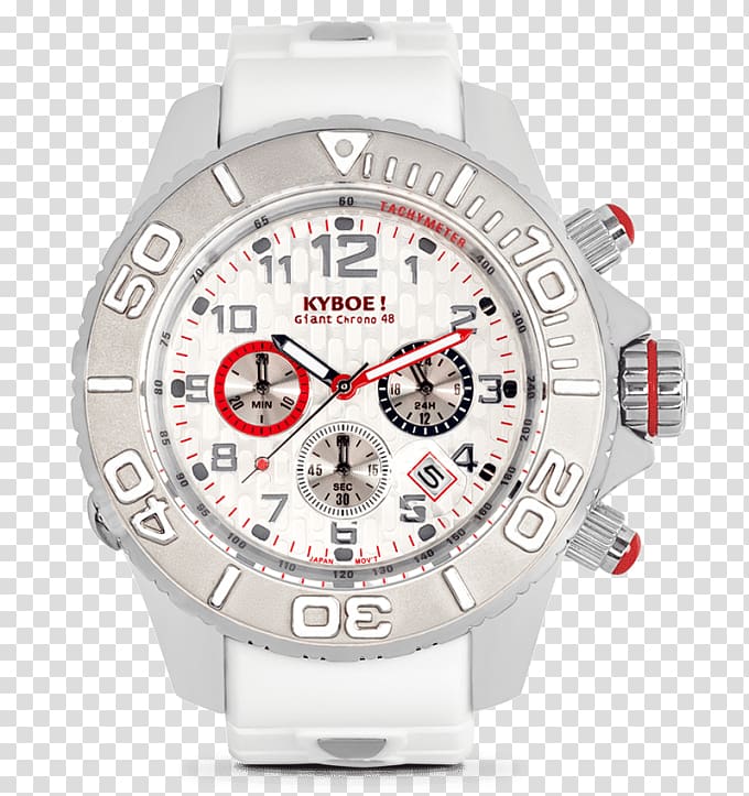 Chronograph Diving watch Kyboe Silver, Watch Parts transparent background PNG clipart