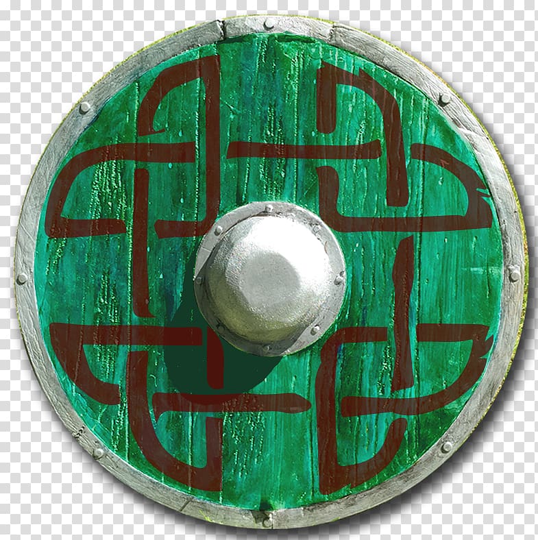 Round shield Celtic knot Green Wood, Round Shield transparent background PNG clipart