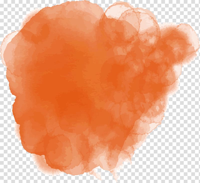 orange smoke, Orange Watercolor painting Vecteur, Orange watercolor transparent background PNG clipart