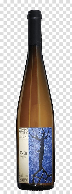 Liqueur Domaine Ostertag White wine Glass bottle, riesling wine grapes transparent background PNG clipart