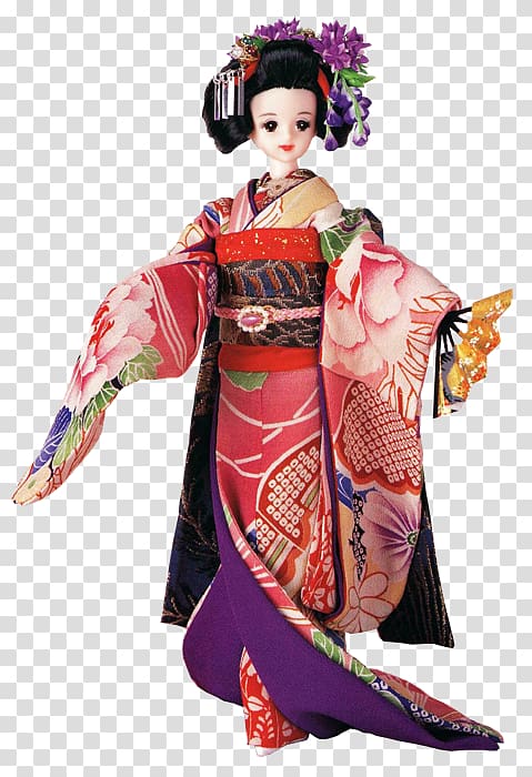 Kimono Doll Licca-chan Jenny Barbie, Barbie doll transparent background PNG clipart