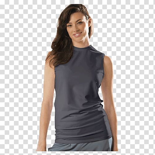 T-shirt Sleeveless shirt Sun protective clothing Crew neck, T-shirt transparent background PNG clipart