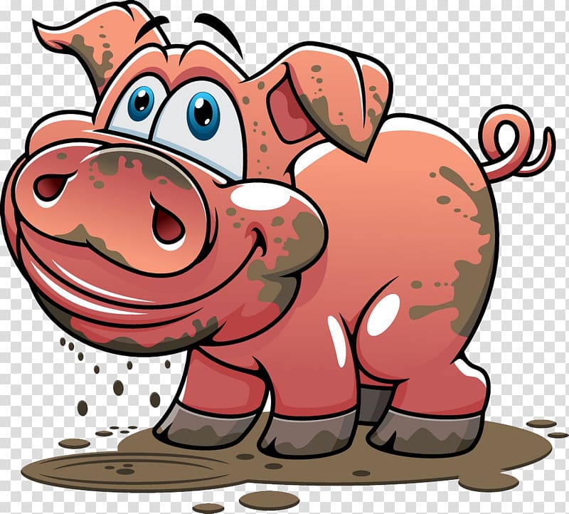 pig , Domestic pig , Dirty pig transparent background PNG clipart