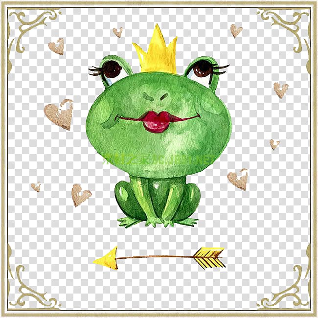 American bullfrog T-shirt Cuteness, Frog with crown transparent background PNG clipart