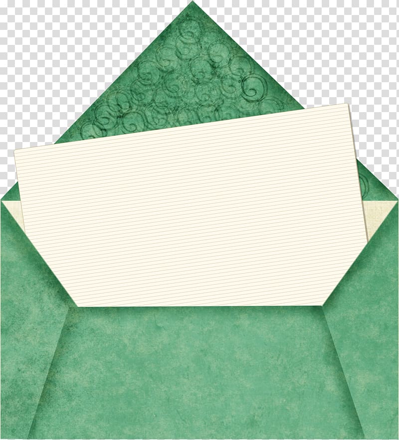green and white envelope art, Paper Envelope , envelope transparent background PNG clipart