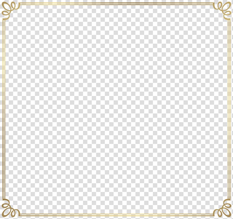 simple gold french pattern border transparent background PNG clipart