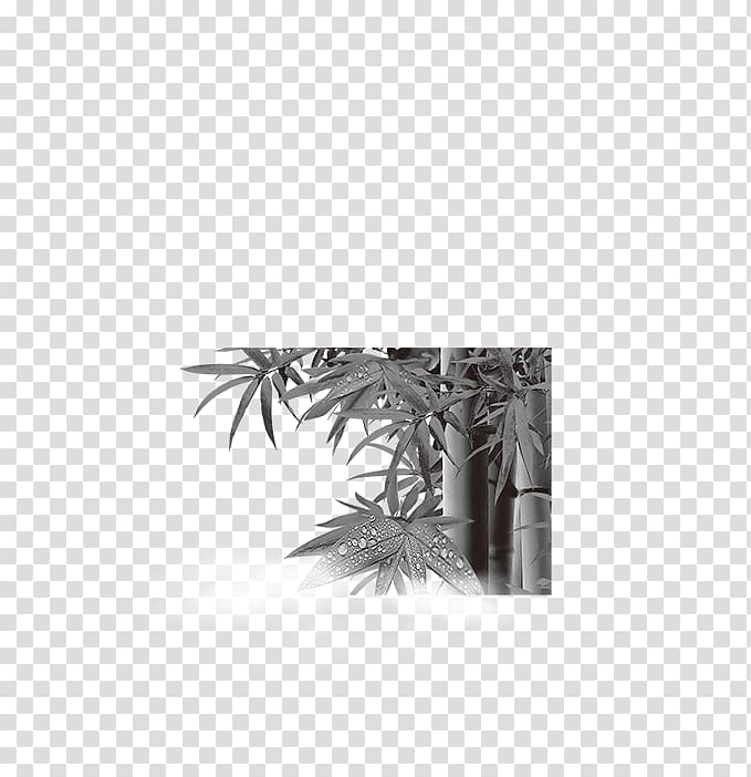 Bamboo painting Black and white, bamboo transparent background PNG clipart