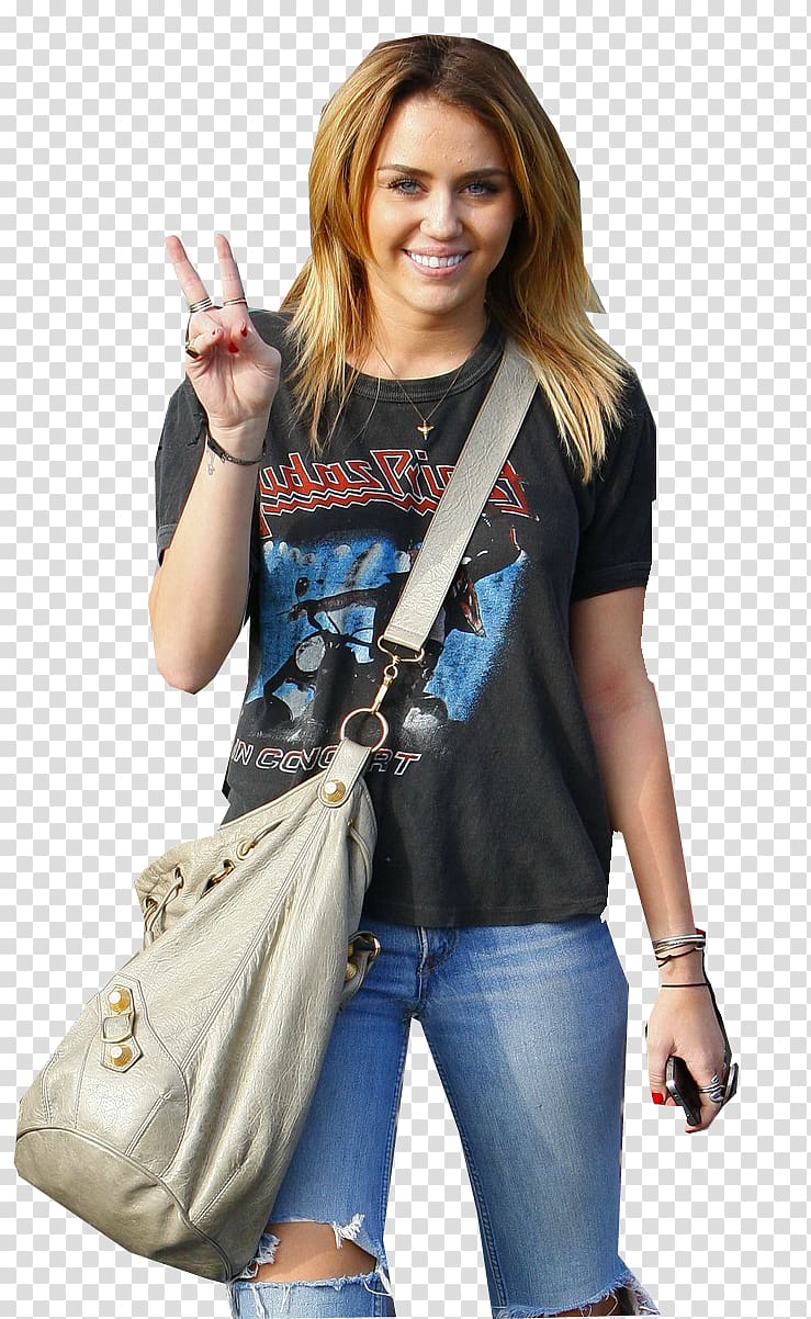 Miley Cyrus T-shirt Jeans Los Angeles Heavy metal subculture, miley cyrus transparent background PNG clipart