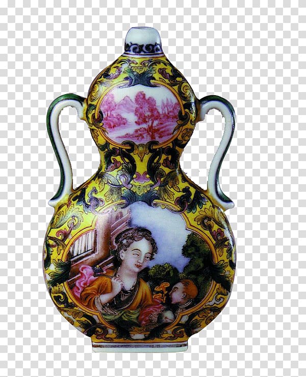Qing dynasty Porcelain Falangcai On-glaze decoration Ceramic glaze, porcelain,Containers transparent background PNG clipart