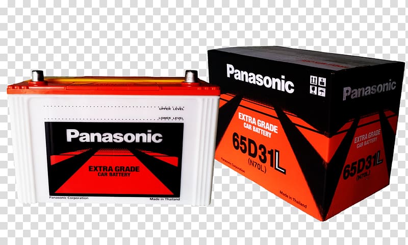 Automotive battery Panasonic VRLA battery Rechargeable battery, automotive battery transparent background PNG clipart