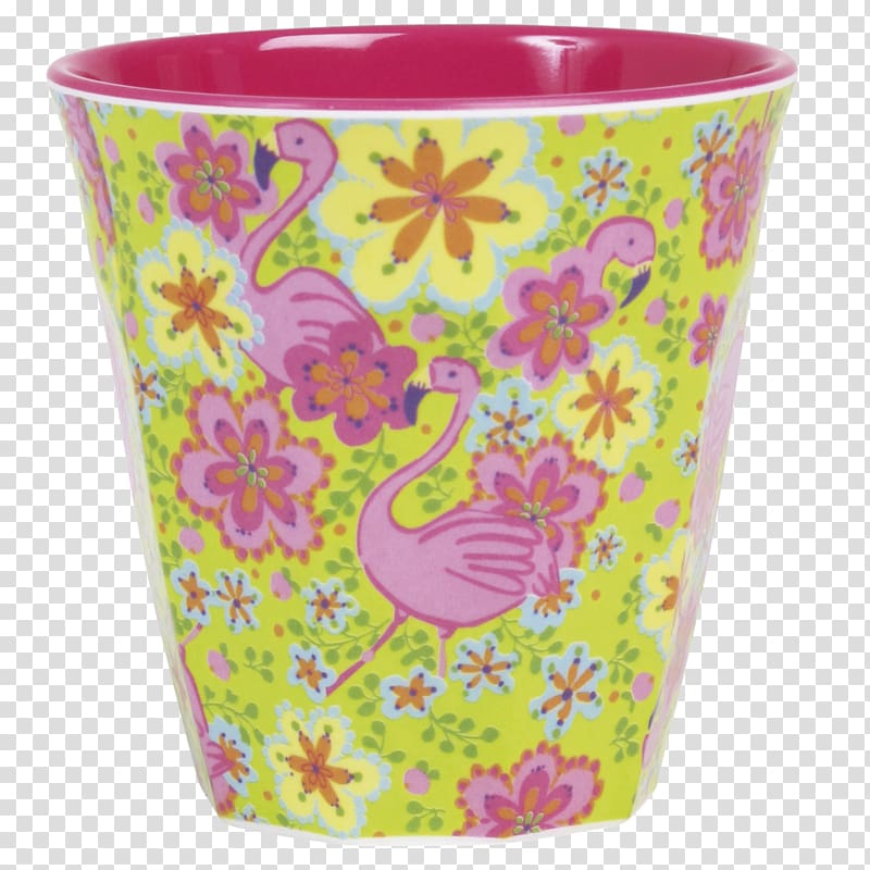 Melamine Cup Bowl Plastic Tumbler, flamingo printing transparent background PNG clipart