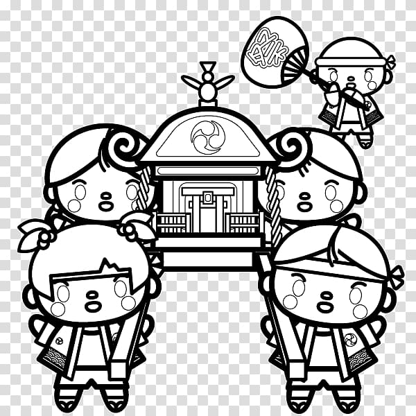 Black and white Mikoshi Visual arts Child, child transparent background PNG clipart