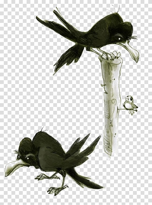 Little crow Graphic design Concept art, crow transparent background PNG clipart