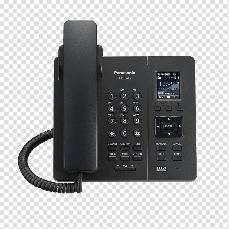 Digital Enhanced Cordless Telecommunications Telephone VoIP phone Mobile Phones Handset, Panasonic phone transparent background PNG clipart