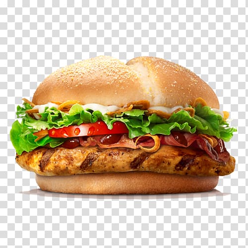 Whopper Hamburger Cheeseburger Burger King Specialty Sandwiches, chiken burger transparent background PNG clipart