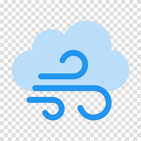 Cloudy windy weather color icon Royalty Free Vector Image
