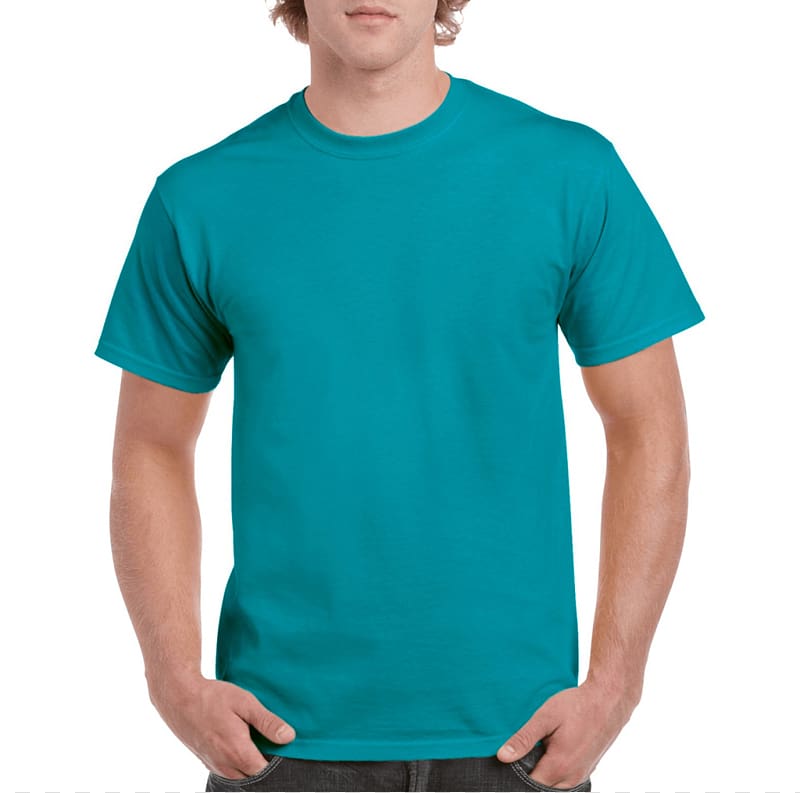 T-shirt Crew neck Gildan Activewear Green Navy blue, polo shirt transparent background PNG clipart
