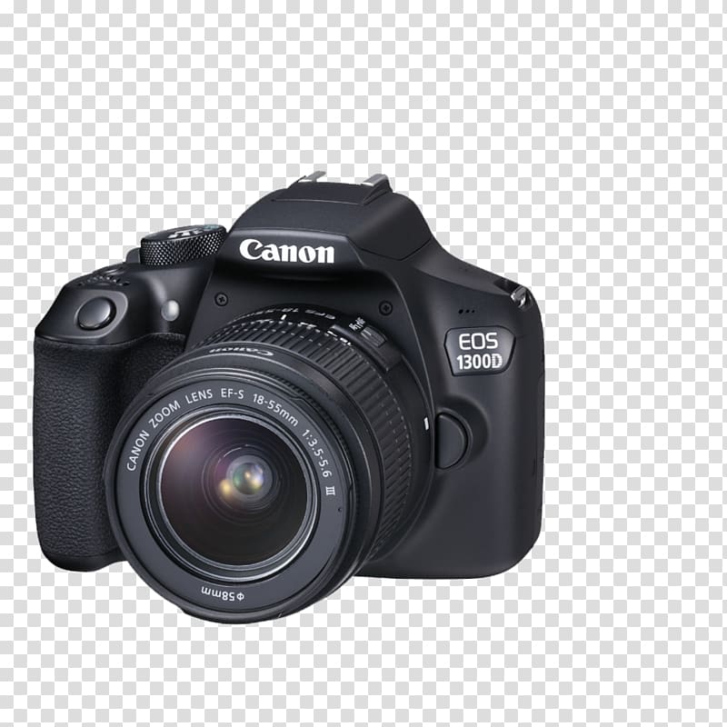 Canon EOS 1300D Canon EF-S 18–55mm lens Canon EOS 200D Canon EOS 1100D Canon EOS 20D, Camera transparent background PNG clipart