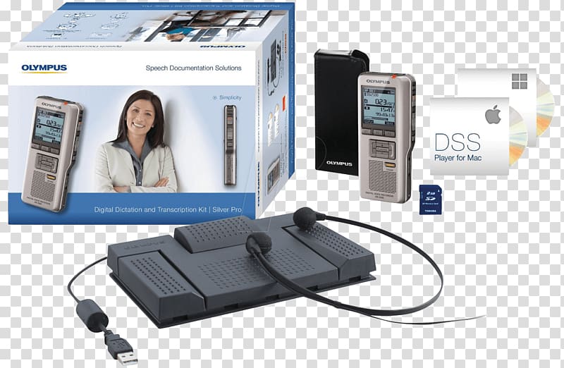 Microphone Dictation machine Olympus DS-2500 AS-2400 PC Transcription Kit Digital dictation, microphone transparent background PNG clipart
