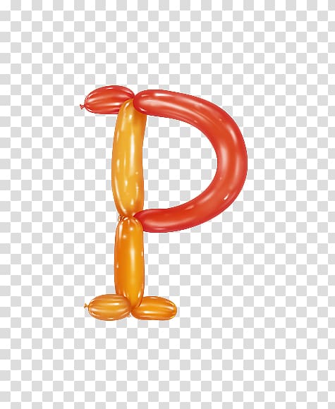 Letter Alphabet, Balloon letter P transparent background PNG clipart