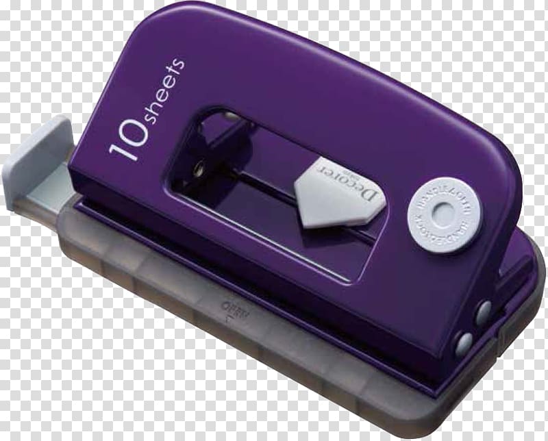 Paper Hole punch Carl Jimuki Stationery Purple, hole puncher transparent background PNG clipart