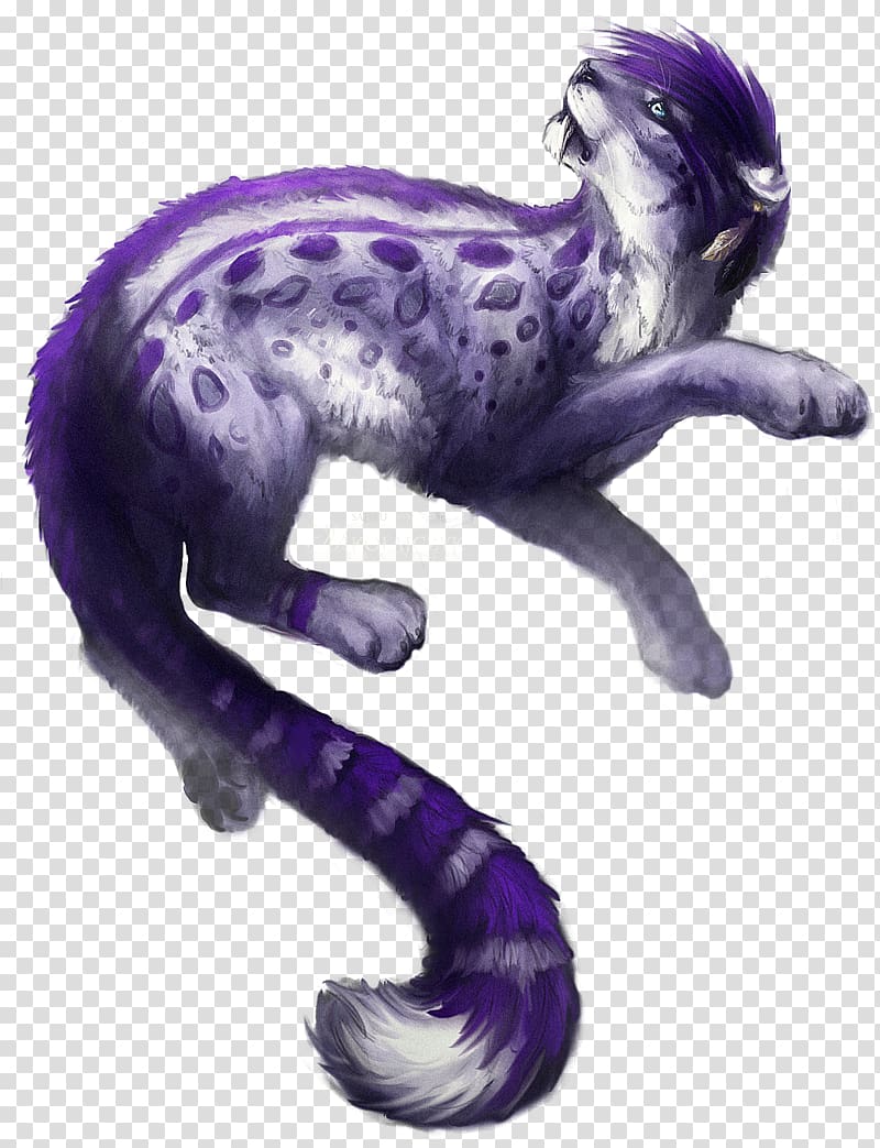 Big cat Felidae Fantastic art, dark blue background transparent background PNG clipart