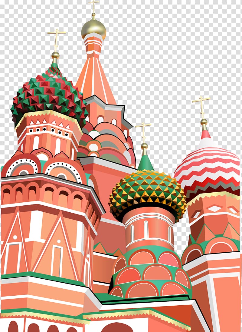 Saint Basil's Cathedral, Moscow Russia , Saint Basils Cathedral Moscow Illustration, castle transparent background PNG clipart