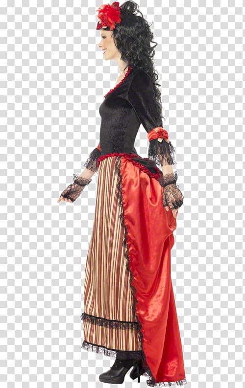 American frontier Robe Costume Dress Western saloon, dress transparent background PNG clipart
