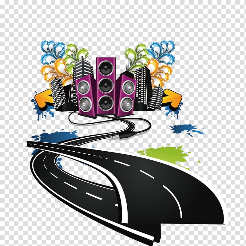 Flyer Party , Music Road transparent background PNG clipart