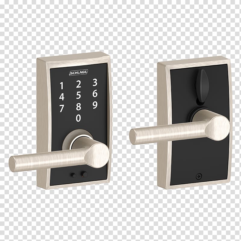 Schlage Electronic lock Keypad Door handle, others transparent background PNG clipart