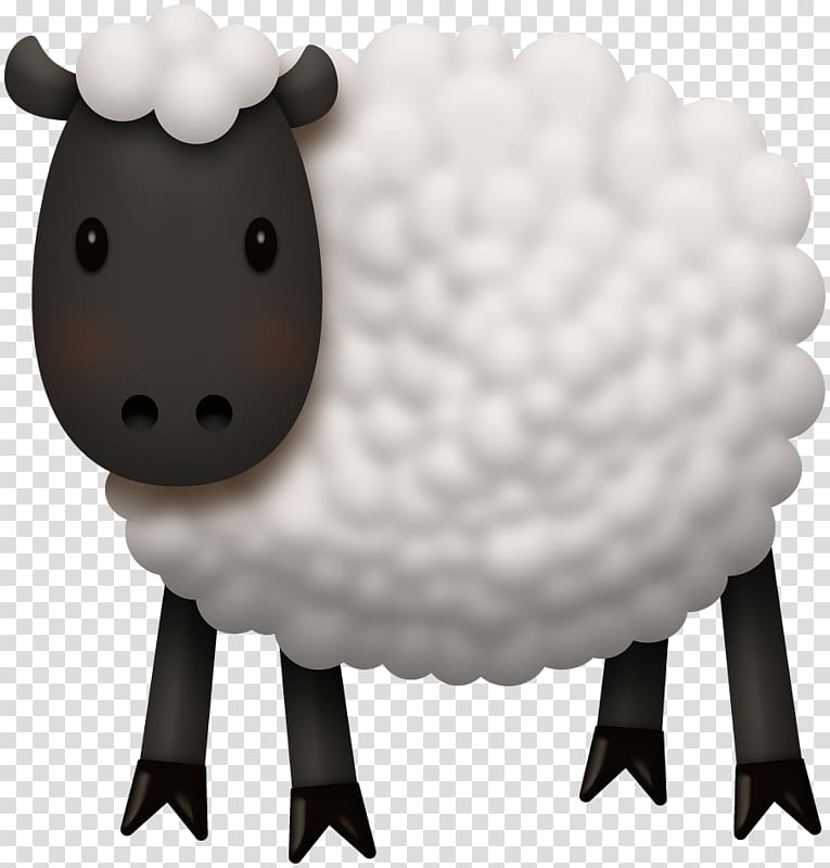 Sheep Black and white Cartoon, sheep transparent background PNG clipart