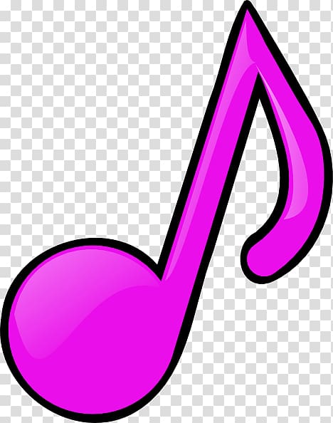 Musical note Eighth note , pink Note transparent background PNG clipart