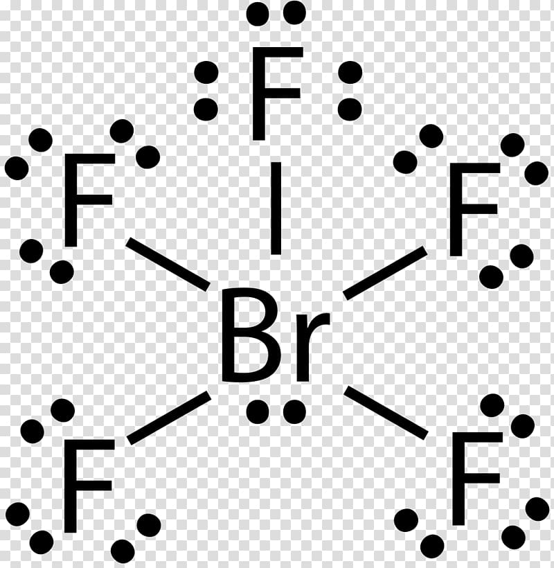 Lewis structure Bromine pentafluoride Sulfur tetrafluoride Xenon tetrafluoride Antimony pentafluoride, others transparent background PNG clipart