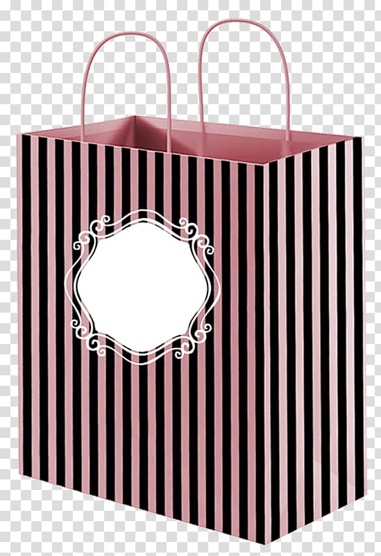 Gift Bag Box, Striped paper bag transparent background PNG clipart