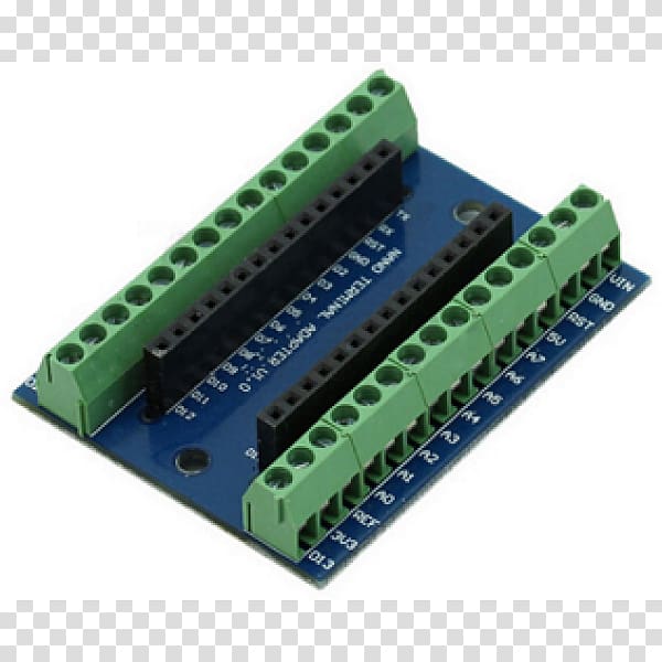 Arduino Electronics Printed circuit board Adapter Atmel AVR, Adapter transparent background PNG clipart