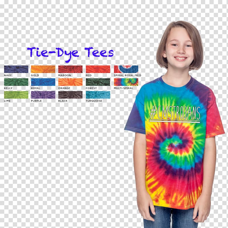 T-shirt Tie-dye Sleeve Field Day USA Textile, TIE DYE transparent background PNG clipart